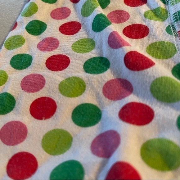 Mudpie two piece Reindeer appliqué Christmas shirt polka dot pants size 9-12 - Picture 12 of 12